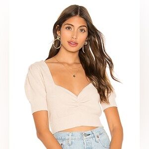 For Love and Lemons Sweetheart Crop Sweater - size XS